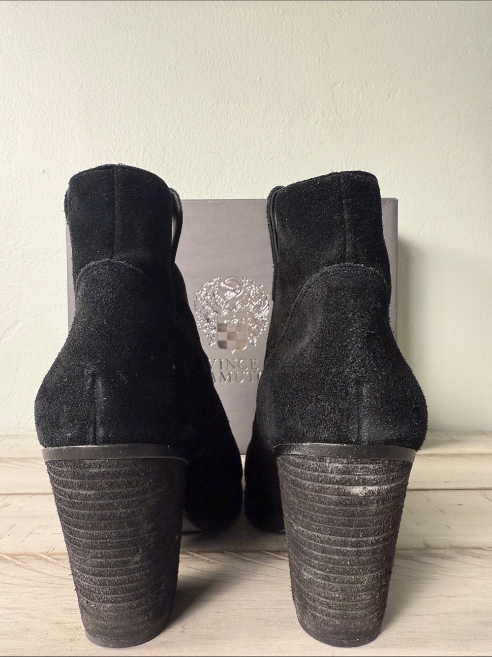 Vince Camuto Black Western Ankle Boots - Picture 6 of 9